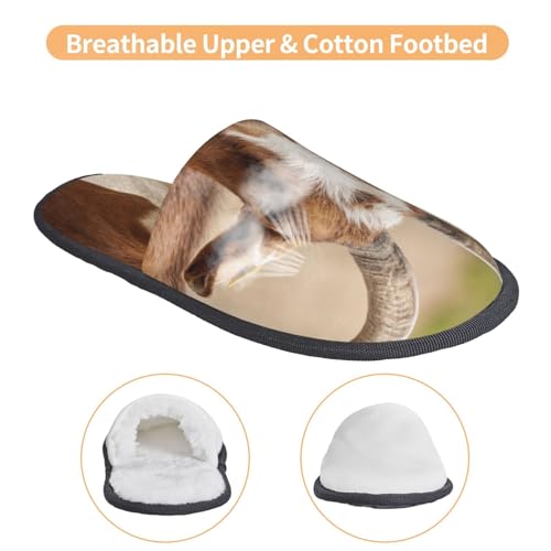 Unisex Cozy Indoor Furry Slipper Goat Animal Winter Plush House Slippers Warm Bedroom Shoes4