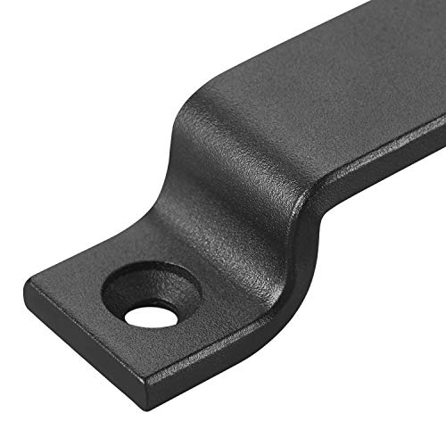 Faithland Barn Door Handle, Black 8 Inch Gate Handle Set (Pack Of 2), Door Pull, Pull Handle For Sliding Barn Door Gate Cabinet Closet Drawer Garage Shed- 2 Sets Of Different Lengths Screws Included #TOP5