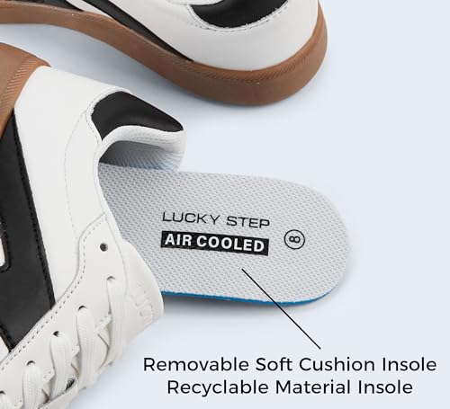 LUCKY STEP Men's Retro Fashion Sneakers Low Top Comfort Trainers Casual Lightweight Classic Walking Shoes4