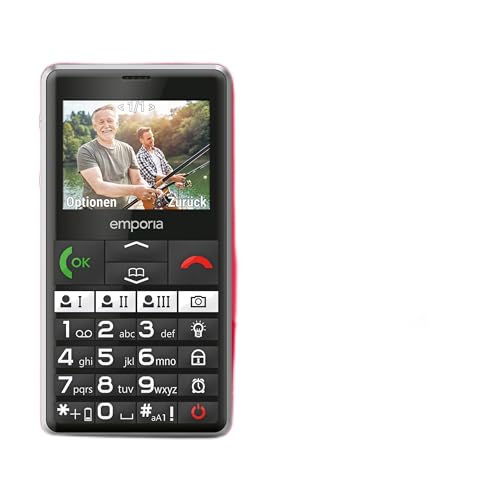 EmporiaPURE-LTE seniormobiltelefon 4G med nödsamtalsknapp, svart
