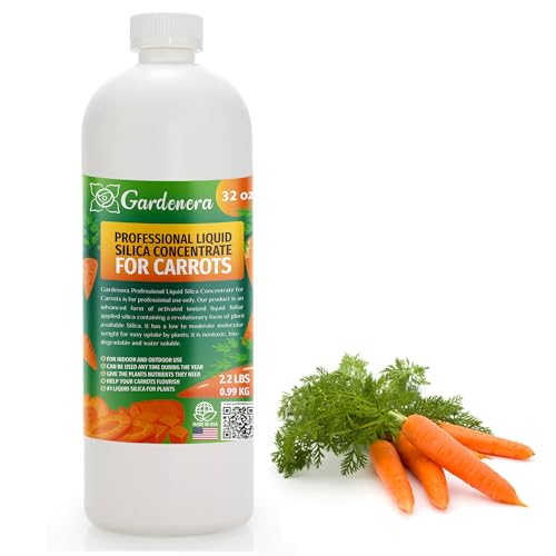𝐏𝐑𝐎𝐅𝐄𝐒𝐒𝐈𝐎𝐍𝐀𝐋 Liquid Silica Plant Supplement - 32oz - CARROTS Plants Liquid Silica Boost Fertilizer - Stronger Stems & Healthy Leaves for Indoor & Outdoor Carrots Plants (Makes 180 Gallons)