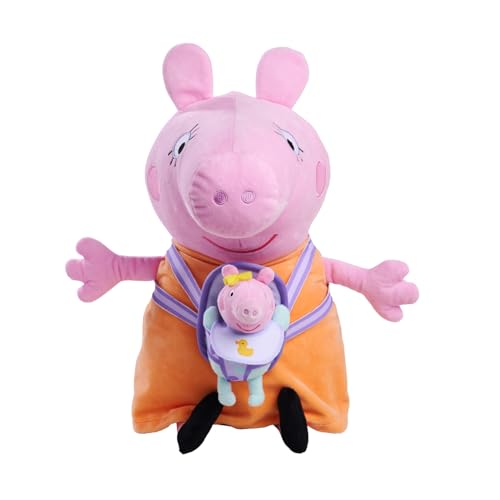 Simba Toys - Peppa Wutz – Mama mit Evie Plüschfigur 33 cm – weiches Kuscheltier für Kinder ab 0 Jahren –Stofftier bekannt aus der TV Serie – Geschenkidee – hochwertig verarbeitet – ideal zum Kuscheln
