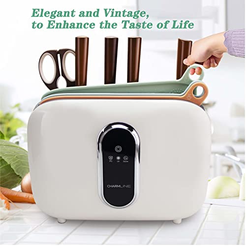 Charmline Smart Knife Cutting Board, Chopping Board Kitchen Tools Drying Holder With 3Pcs Cutting Boards, 4 Knives, Scissors And Knife Sharpeners #TOP4
