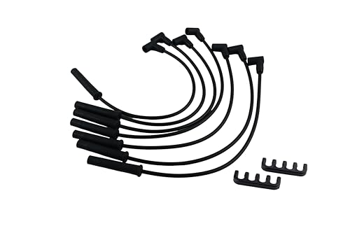Holdia Ignition Spark Plug Wires Set of 7 Compatible with Jeep Cherokee Comanche L6 4.0L OHV Petrol 1987-1990