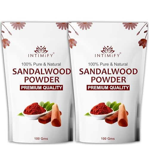 Image of INTIMIFY Sandalwood Powder For Face Pack, Chandan Powder 200g (Pack of 2)