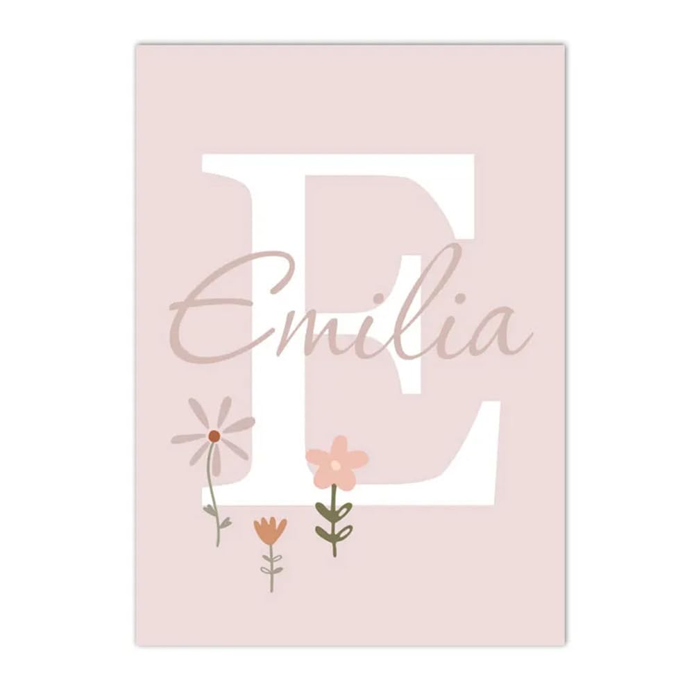 Set 3 Poster Con Nome Personalizzato Per Bambina – Tela 30x40 Cm Con Scarpe Da Ballerina E Fata