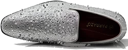 Enzo Romeo Men Fashion Rhinestones Studs Tuxedo Slip On  display picture 2