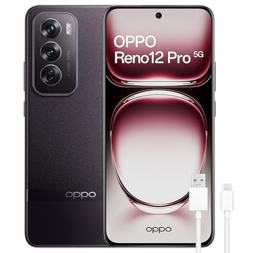 OPPO Reno12 Pro 5G – Smartphone Libre con IA, 24GB (12GB+12GB) +512GB, Pantalla 3D AMOLED 6.7″, Cámara 50+8+50 MP, Android, Vídeo 4K, Batería 5000mAh, Carga Rápida 80W – Nebula Black