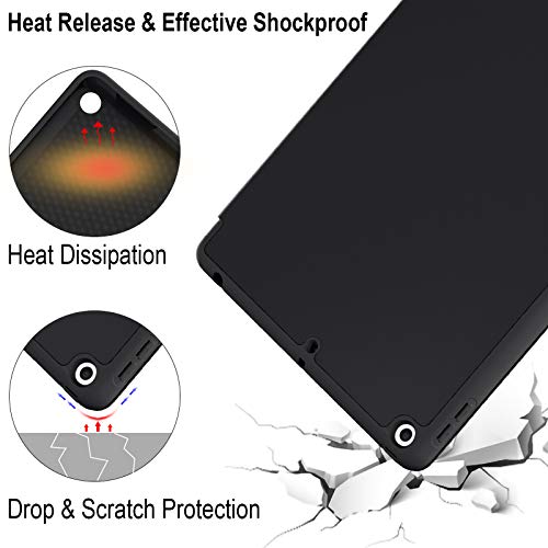 Akkerds Case Compatible With Ipad 10.2 Inch 2021/2020 Ipad 9Th/8Th Generation & 2019 Ipad 7Th Generation With Pencil Holder, Protective Case With Soft Tpu Back, Auto Sleep/Wake Cover, Black #TOP3