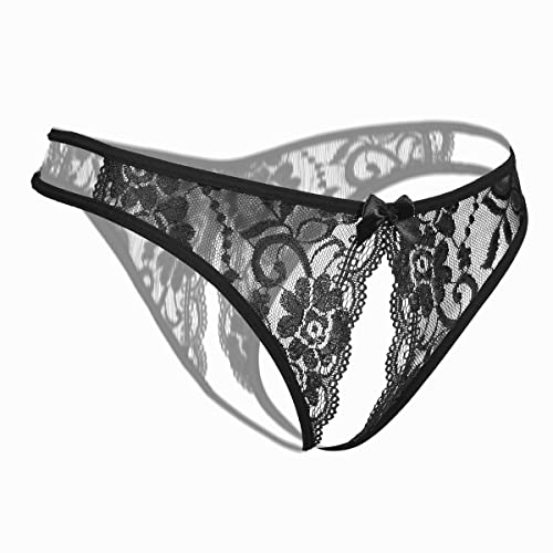 Women’s Sexy Panties,Lace Thongs G-String with Pearls Ball2
