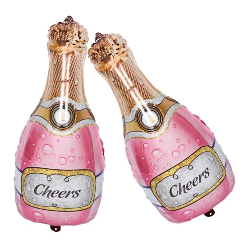 ULTECHNOVO 2 Piezas Globos de Botella de Vino para Fiestas de Cumpleaños y Bodas Decoraciones Creativas para Eventos Único para Celebraciones y Ambientaciones Románticas