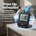 Digital Travel Alarm Clock - No Bells, No Whistles, Simple Basic Operation, Loud Alarm, Snooze, Small and Light, ON/Off Switch, 2 AAA Battery Powered, Black