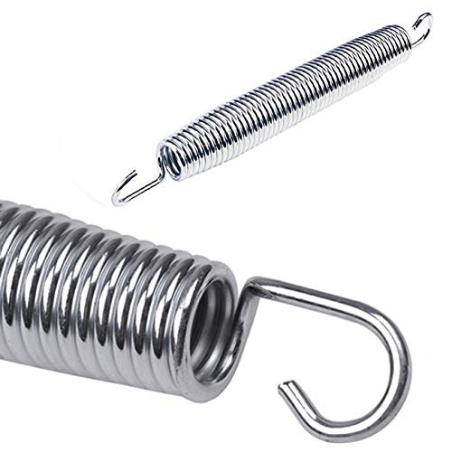 SPRINGOS molla di ricambio per trampolino molla di trazione in acciaio inox pezzi di ricambio per fissaggio a molla in acciaio (argento 135 mm