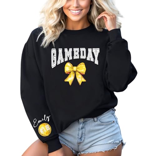 Personalized Game Day Shirt, Softball Unisex Sweatshirt, Custom Shirts, Gift for Softball Lover, Game Day Sweater
