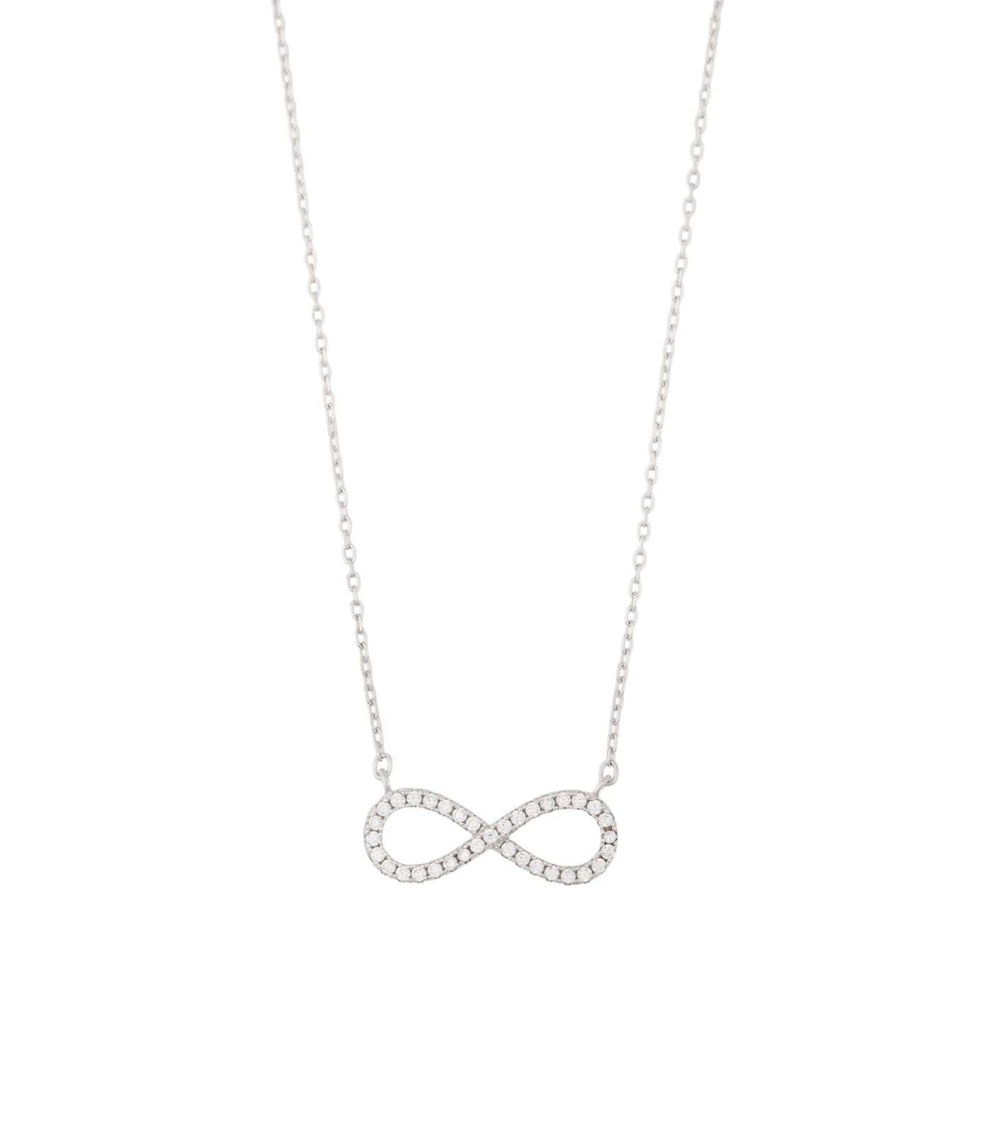 | 925 Sterling Silver | Stone Infinity Necklace | Gift for Girlfriend, Women & Girls | With Certificate of Authenticity & Hallmark-image-34