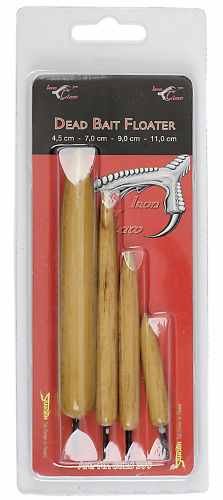 Iron Claw Fischschwimmer Sortiment Deadbait Floater, 4 Stück, 4.5cm, 7cm, 9cm, 11cm