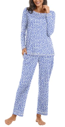 Netsmile Women's Pajama Sets 2 Piece Ladies Long Sleeve Pjs Fall Loungewear Soft Sleepwear with Pockets2
