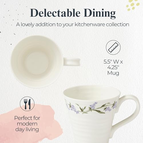 Set 2 Mugs Portmeirion Sophie Conran Lavandula Blanco miniatura 6