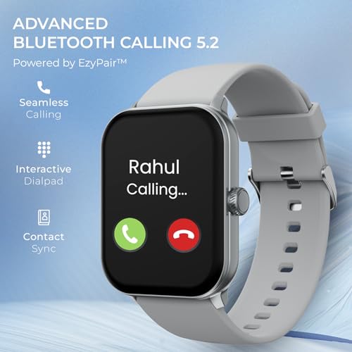 Image of beatXP Nexus 1.78 Super AMOLED Display Bluetooth Calling Smart Watch, Metal Body, Rotary Crown, 368 * 448px, 1000 Nits, 60Hz Refresh Rate, 100+ Sports Modes, 24 /7 Health Tracking, IP68 (Ice Silver)