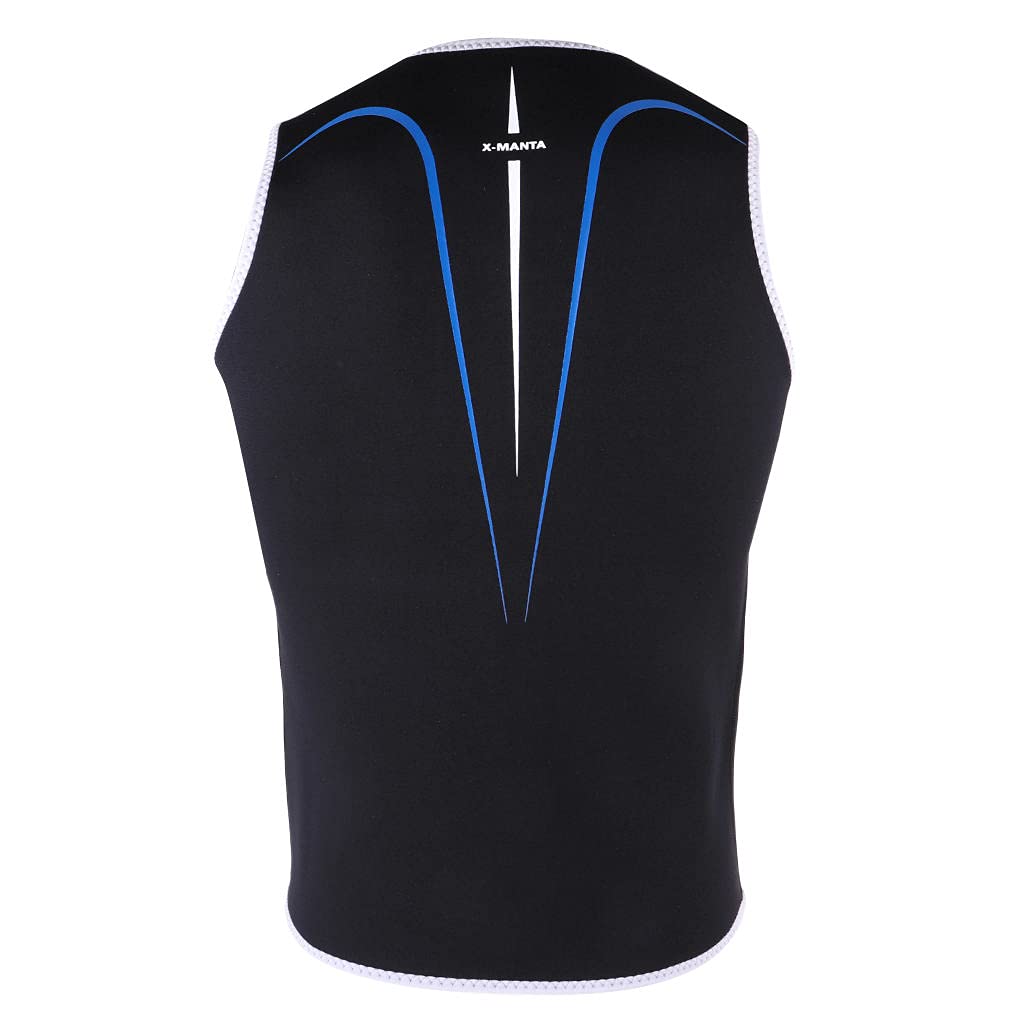 Gilet per Muta in Neoprene 3mm ZIPPER Muta Da Sub Senza Maniche per Uomo - Nero, XL