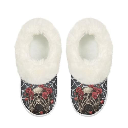 Slippers for Womens Home Comfy Fuzzy Soft Bedroom Plush Warm Winter Lined Indoor Outdoor House Shoes2