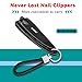 firiKer Nail Clippers Set, Heavy Duty Black Matte Stainless Steel Nail Clipper with Nail File,Fingernail and Toenail Clipper Cutters, Nail Clipper Tools Gift for Men & Women
