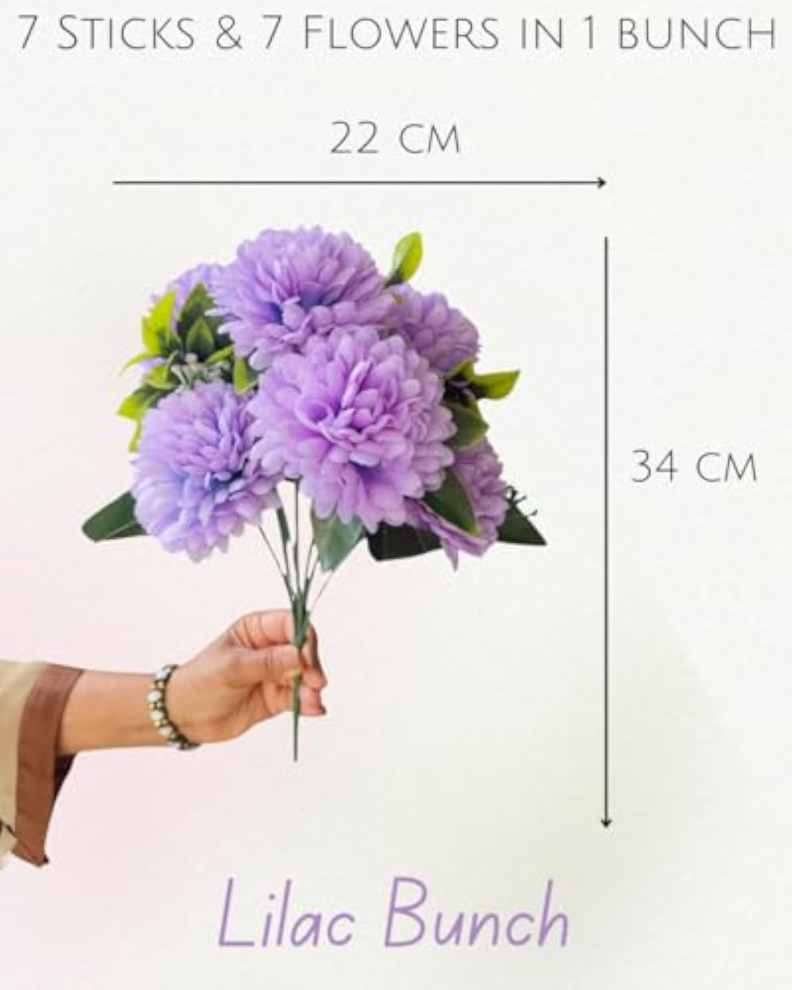 Artificial Chrysanthemum Flowers for Decoration, 7 Bunches