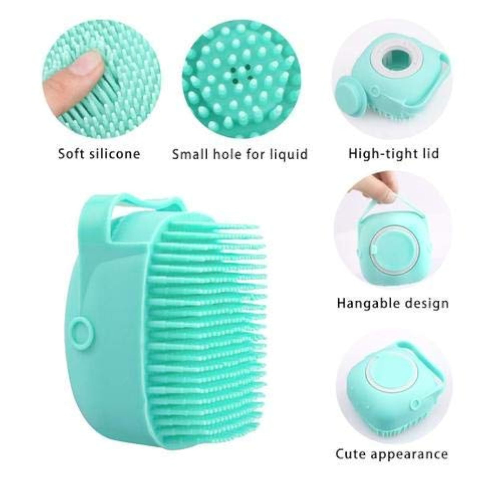 Multifunctional Bath Brush with Hook, Soft Silicone