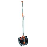 Casabella Quick 'n Easy Upright Broom and Dustpan Set, Multi-Surface for Tile, Wood & Laminate Floors, Gray Upright Broom set