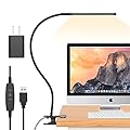 iZELL LED Desk Lamp for Home Office with Clamp [77 LEDs Light 3 Color Modes & 10 Brightness Levels] Flexible Gooseneck Book Lights, Easy Clip on Reading Headboard