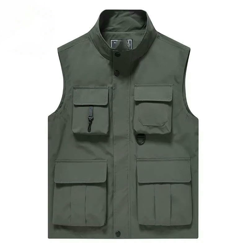 Chaleco informal para hombre sin mangas ligero con cremallera y bolsillos 2