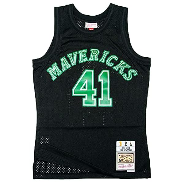 Mitchell & Ness Dirk Nowitzki #41 Dallas Mavericks Black Team Color Swingman NBA Tricot