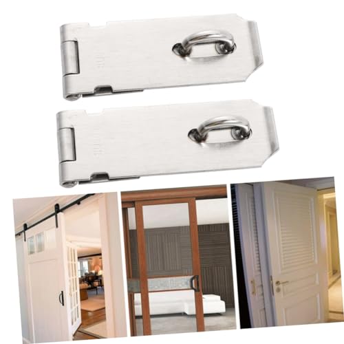 Image of DOITOOL 3pcs Thickened Stainless Steel Padlock Hasp Latch for Clasp Installation Easy to Install Accessories for Use