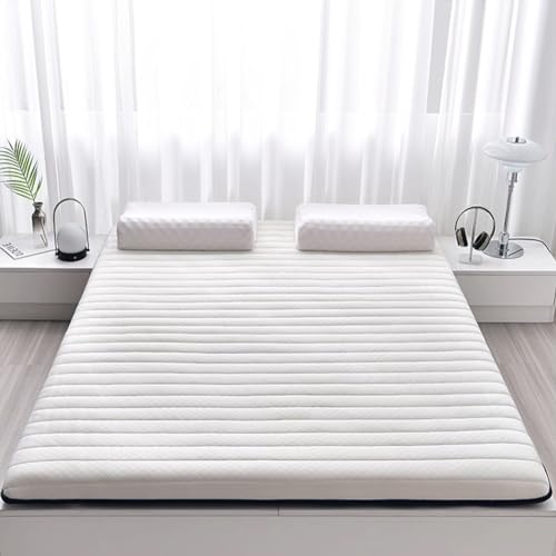 Colchón plegable de espuma viscoelástica tamaño Queen, tapete enrollable portátil para dormitorio de estudiantes, diseño duradero y cómodo