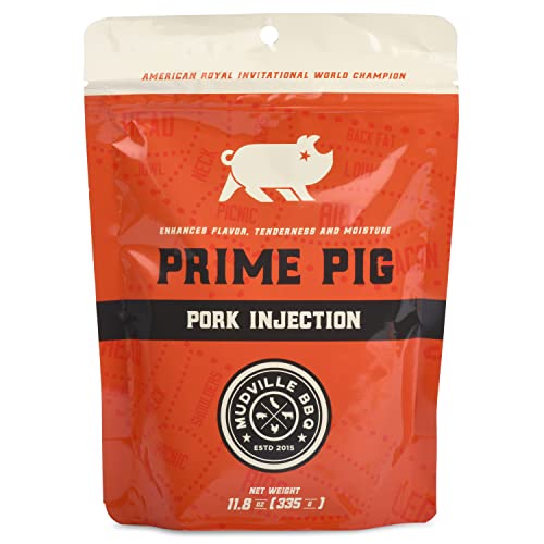 Mudville BBQ Prime Pig Pork Injection & Brine, World Champion BBQ Pitmaster Recipe, Enhances the Natural Flavor in Your Pulled Pork, Pork Butt & Ribs