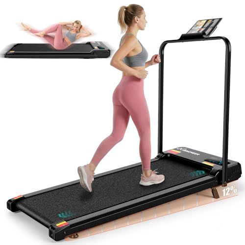 ANCHEER Treadmill with Incline, 7.5MPH, Folding, 350 lb Max