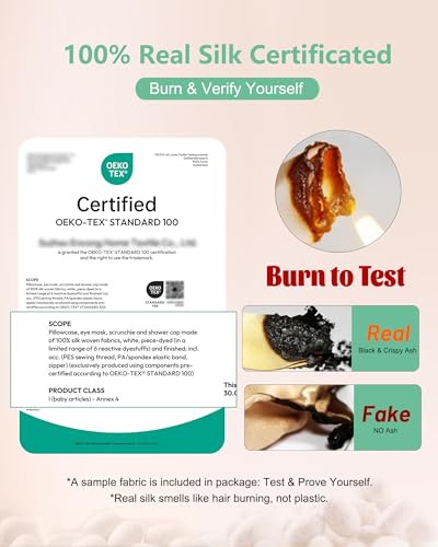 2 Pack Mulberry Silk Sleep Mask with Adjustable Strap, Sleeping Aid Blindfold for Nap, BeeVines Eye Sleep Shade Cover, 100% Blocks Light Reduces Puffy Eyes Gifts for Christmas - 9