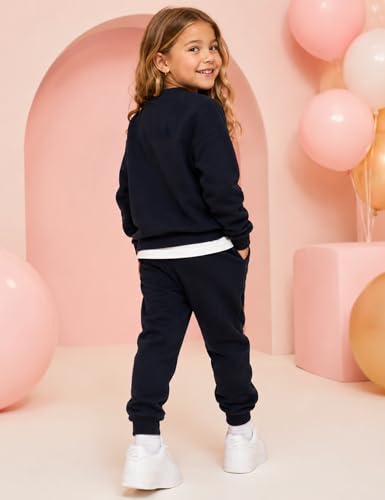 Image of Girls Sweatshirt Kids Fleece Lined Sweatshirts Winter Warm Sherpa Crewneck Pullover