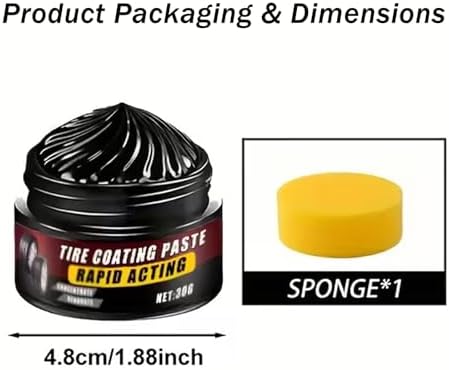 2026 New Premium Tire Coating & Trim Restorer, Tire Coating Paste, Tires Coatings Paste Rapid Acting, Long-Lasting Ceramic Coatings & UV Protection, Bring Back the Original Deep Black Shine (5PCS) — view 7