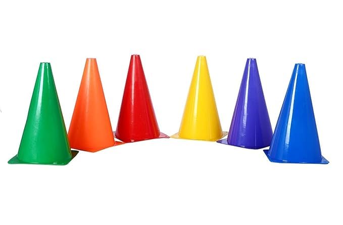 Multicolor Cones Set | Space Marker | Agility Soccer Cones for Training Football Hockey Fitness Sports Field Cone, 6 inch Unleash Versatility Durability Every Activity (Pack of 6)-image-21