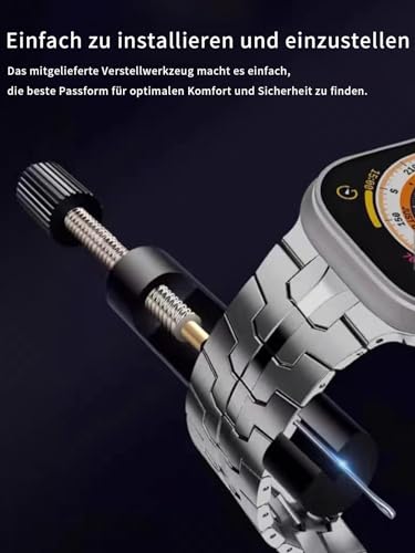 Bracelet en titane Apple Watch Ultra solide et léger avec fermoir à double sécurité - 5