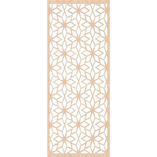Image of Lake Decorative Pierced Fretwork Wood Wall Panels, 23 3 /8 inchW x 59 3 /8 inchH x 1 /4 inchT, Red Oak