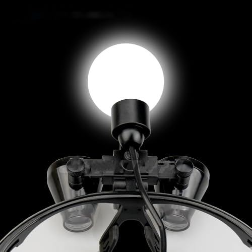 Medical Loupes 3.5X Binocular Dental Magnifier+3W LED Headlight Surgical Headlamp (Silver)