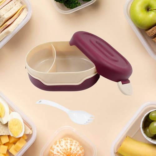 Image of Airtight Food Grade Tiffin Box with 2 in 1 Spoon and 2 Compartment