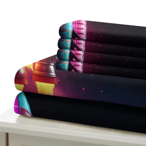 Housse de couette bohème lune 200x200 avec taies en microfibre - 6