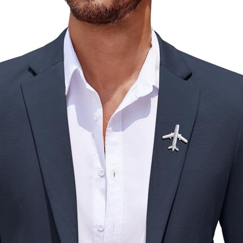 Image of Small Aircraft Brooch Pins for Men and Women Lapel Brooch Backpack Shirt Bag Accessories Collar Badge