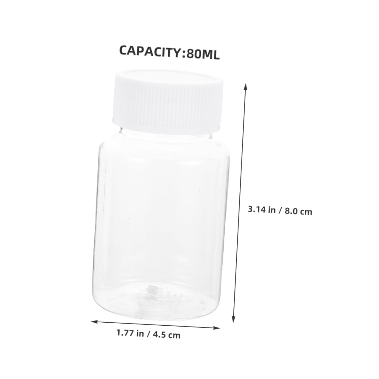 CHILDWEET 24pcs Vial Empty Pharmacy Bottles Water Sample Bottles Empty Bottles with Caps Clear Medicine Bottle Pill Case Polypropylene Laboratory Bottle Pill Containers Plastic Transparent