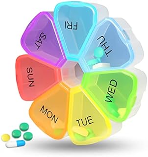 Weekly 7 Day Large Pill Organizer, Travel Pill Box, Pill case, Medicine Organizer, Pill Container, Pill Box 7 Day, Pill Dispenser, Medication Organizer, Pill Organizer Weekly