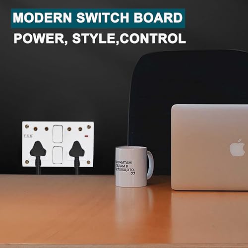 Image of Combined Box 16 Amp with Universal Socket, Master Switch, LED Indicator | MCB Option | 240V Power Utility Box for Home, Office & Appliances | Without Wire, 6 Month Warranty