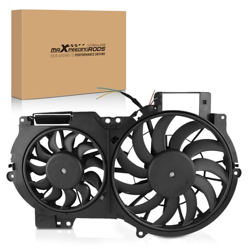 Image of maXpeedingrods Radiator Cooling Fan for Audi A6 2006-2011, 4F0121207A 4F0121207E, for Audi A6 Quattro 2005-2011, 4F0121207G 4F0121207Q